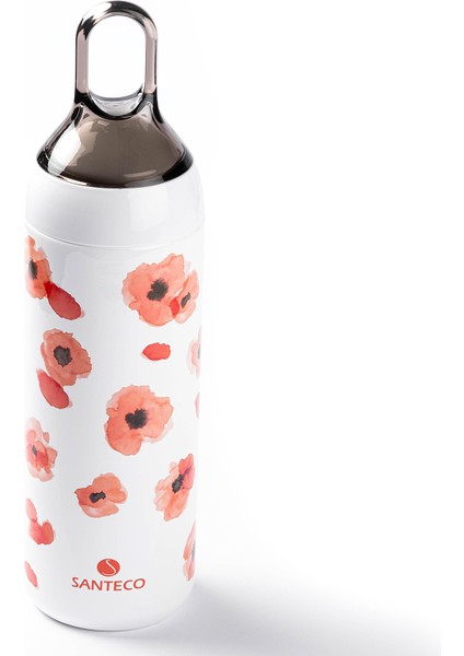 Kırmızı Çift Katmanlı Paslanmaz Çelik Termos Su Şişesi 500ML
