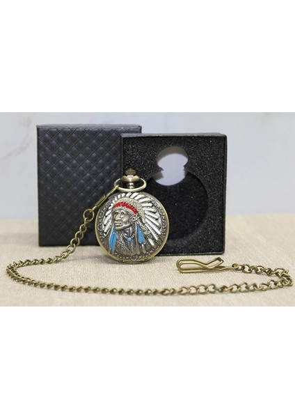 Özel Kutulu Kızılderili Köstekli Saat ALK4677