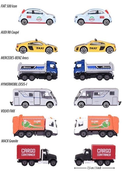 8503000002 City Premium Vehicles 6-Asst modelleri