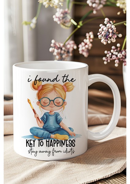 I Found The Key To Happiness Baskılı Hediyelik Kupa Bardak