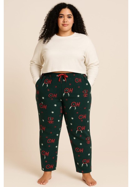 Kadın Büyük Beden 401 Cepli Polar Tek Alt Yeşil fiyatları