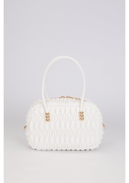 Beyaz Büzgü Model Baget Omuz Çanta fırsatları