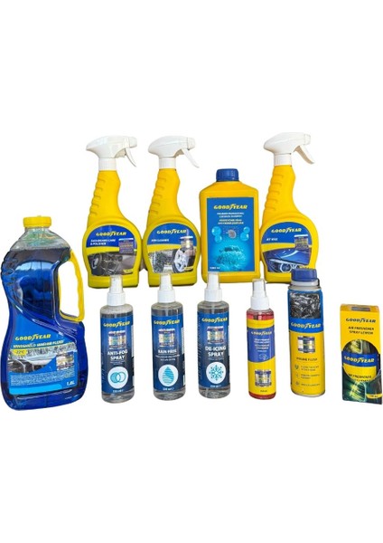 11’li Oto Bakım ve Temizlik Seti Aracınız Için Komple Iç ve Dış Bakım Ürünleri