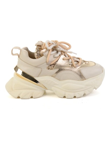Bej Hakiki Deri Kadın Sneaker K01480004103
