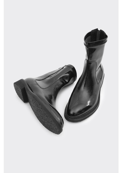 Hakiki Deri Arkadan Fermuarlı Kadın Bot fırsatları