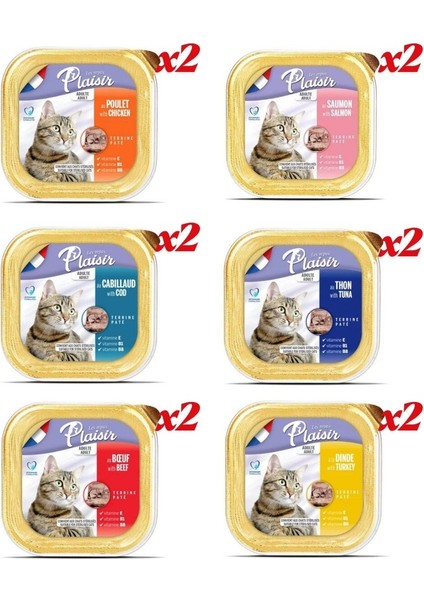 12'li Süper Karışık Kedi Yaş Maması Paketi 12 x 100 gr