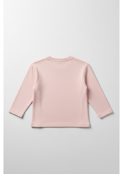 Kız Çocuk Basic Pamuklu Somon Rengi Uzun Kollu Tişört fırsatları