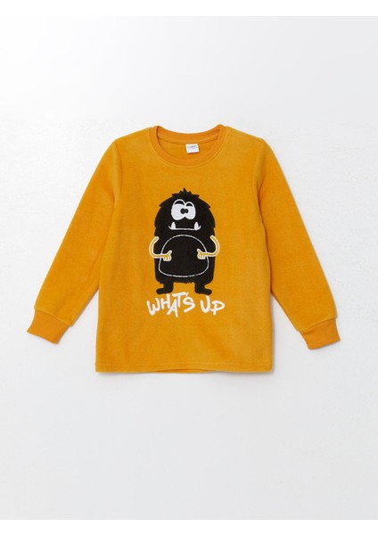 Yeni Sezon Bisiklet Yaka Polar Erkek Çocuk Pijama Takımı fiyatları