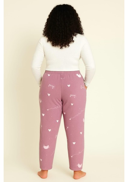 Kadın Büyük Beden Cepli 401 Polar Tek Alt Lila fiyatları