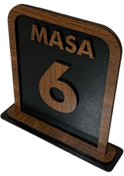 5'li Ahşap Masa Numaralığı Lokanta, Kafe, Restoran, Çay Bahçesi Vb. Için Masa Numaralığı