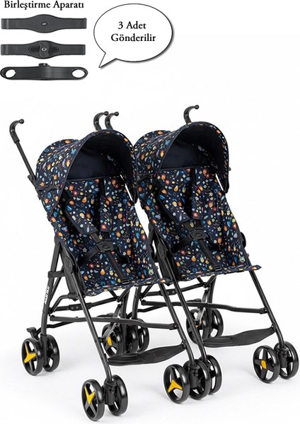 Cosmos Twin Ikiz Baston Bebek Arabası