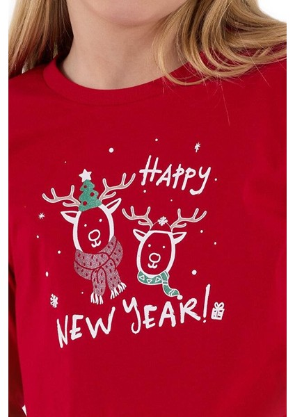 Kız Çocuk Kırmızı Uzun Kollu Pijama Takımı 3514-G fiyatları