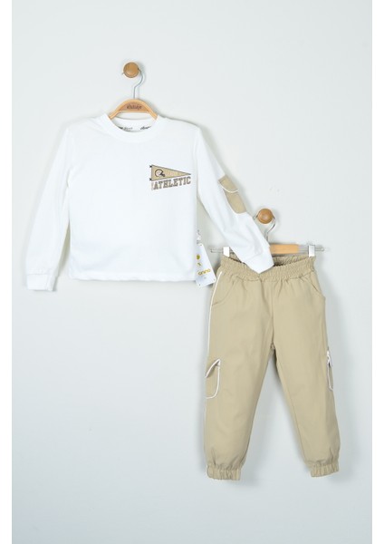 Çantalı Athletic Baskılı 3 Parça Sweatshirt, Pantolon, Çanta Erkek Çocuk Takımı (2-5 Yaş) modelleri