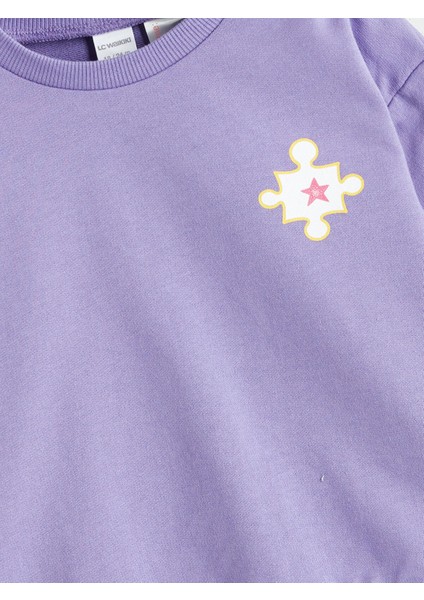 Yeni Sezon Bisiklet Yaka Baskılı Kız Bebek Pijama Takımı modelleri