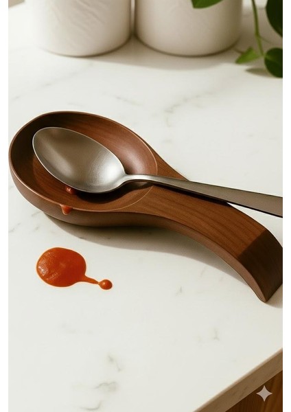 Mien Akasya Kaşık Altlığı Kirli Kaşık Altlığı Tezgah Üstü 26CM fiyatları