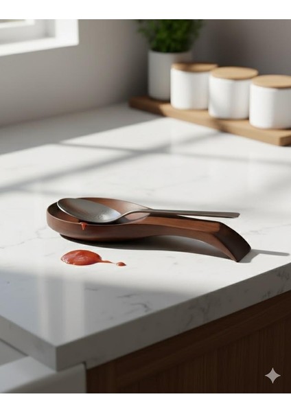 Mien Akasya Kaşık Altlığı Kirli Kaşık Altlığı Tezgah Üstü 26CM modelleri