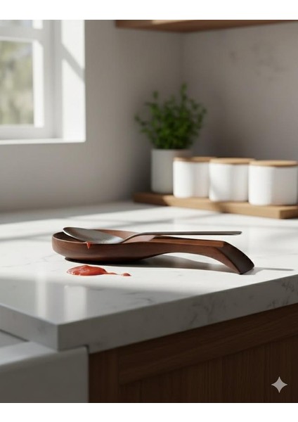Mien Akasya Kaşık Altlığı Kirli Kaşık Altlığı Tezgah Üstü 26CM fırsatları