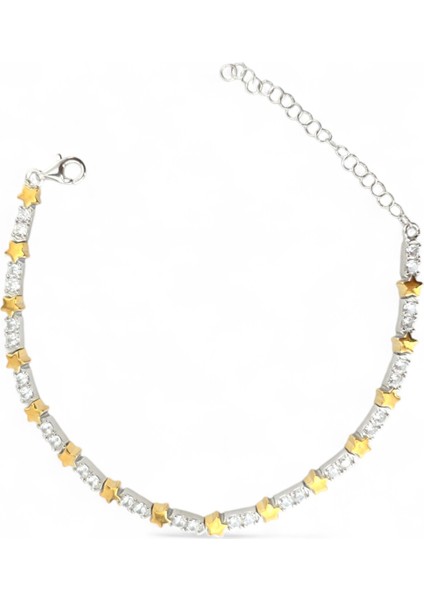 925 Ayar Gümüş Yıldızlı Su Yolu Kadın Gümüş Bileklik fırsatları