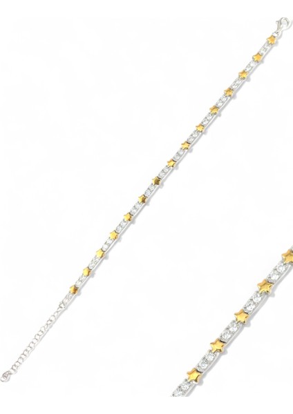 925 Ayar Gümüş Yıldızlı Su Yolu Kadın Gümüş Bileklik indirimleri