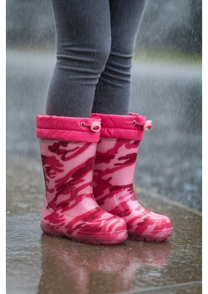 Unisex Çocuk Kamuflaj Desenli Yağmur Çizmesi fiyatları