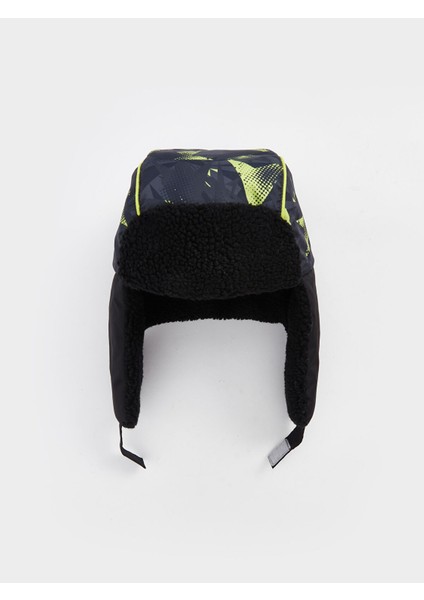 Yeni Sezon Baskılı Polar Erkek Çocuk Kar Şapkası