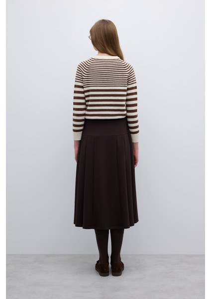 Pileli Midi Boy Etek Kahve K2625004_005 fiyatları