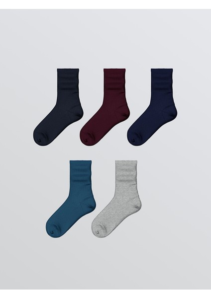 Yeni Sezon Basic Erkek Çocuk Soket Çorap 5'li