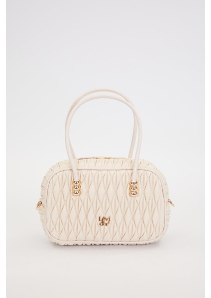 Krem Büzgü Model Baget Omuz Çanta