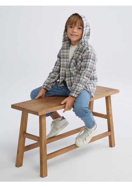 Yeni Sezon Kapüşonlu Ekose Erkek Çocuk Oduncu Gömlek fiyatları