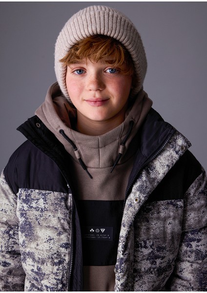 7414-30 Erkek Çocuk Siyah Mont