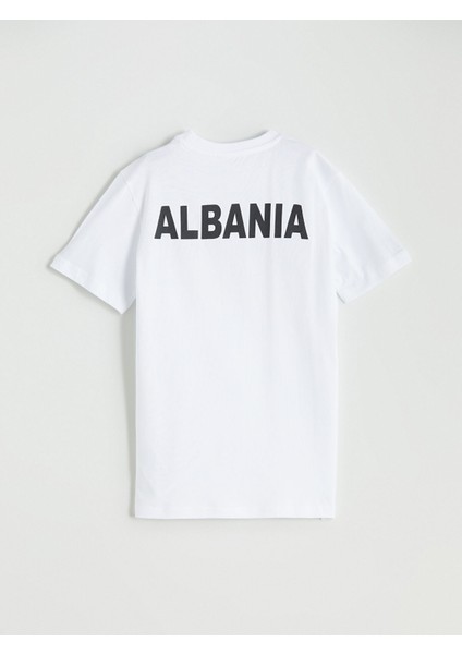 Yeni Sezon Bisiklet Yaka Albania Baskılı Erkek Çocuk Tişört indirimleri