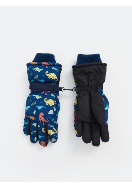 Yeni Sezon Baskılı Erkek Çocuk Kar Eldiveni