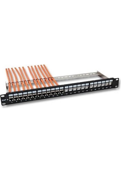 Uranıum 24 Port UB24-3824L Cat6 Boş Patch Panel (10C-SB1U24PCAT6URE1A)