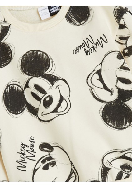 Yeni Sezon Bisiklet Yaka Mickey Mouse Baskılı Erkek Çocuk Sweatshirt fiyatları