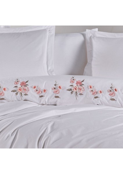 Premium Ophelia Beyaz - Poplin Çift Kişilik Nakışlı Nevresim Takımı fiyatları
