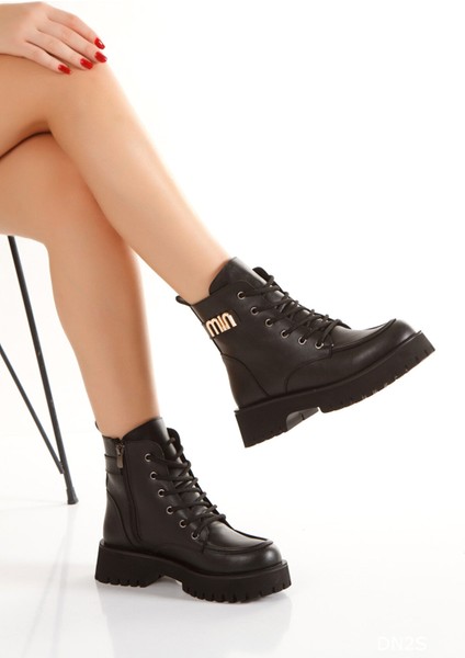 Kahverengi Kadın Postal Bot - Bağcıklı Yandan Fermuarlı Tırtıklı Tabanlı Günlük Postal Bot & Bootie fiyatları