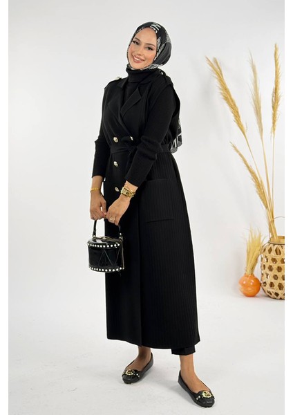 Triko Yelek 18336 Siyah modelleri