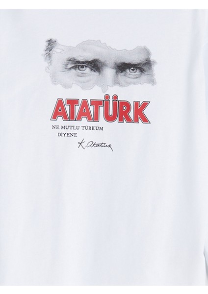 Yeni Sezon Bisiklet Yaka Atatürk Baskılı Erkek Çocuk Tişört fiyatları
