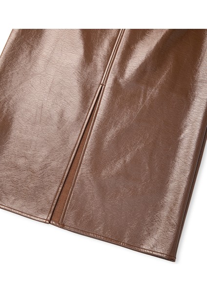 Rugan Görünümlü Midi Etek IW6250004144041 indirimleri