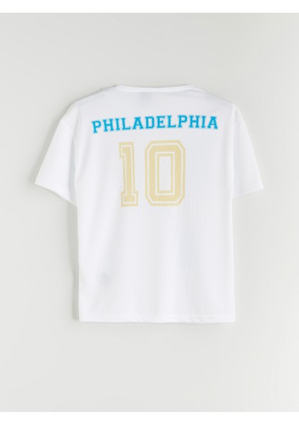 Yeni Sezon Bisiklet Yaka Philadelphia Union Baskılı Erkek Çocuk Tişört