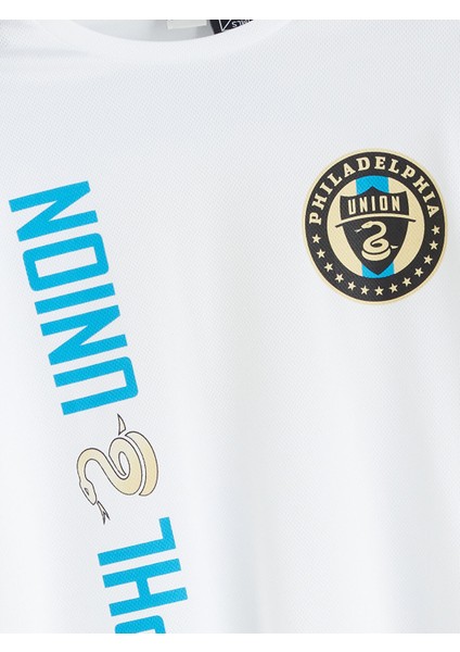 Yeni Sezon Bisiklet Yaka Philadelphia Union Baskılı Erkek Çocuk Tişört modelleri