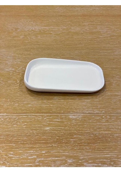 Porselen Asimetrik 6'lı Kayık Tabak 15X10CM