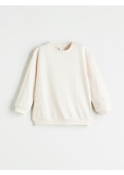 Yeni Sezon Bisiklet Yaka Basic Kız Bebek Sweatshirt 3'lü indirimleri