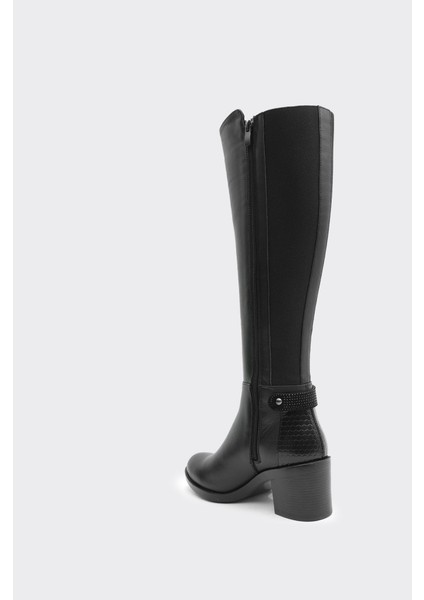 Hakiki Deri Topuklu Kadın Çizme modelleri