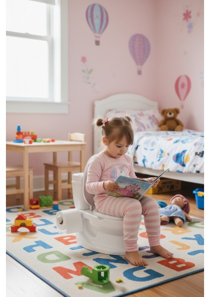 Sesli ve Işıklı Eğitici Lazımlık, Rahat Tuvalet Eğitimi Için Ideal, Beyaz Renkli fiyatları