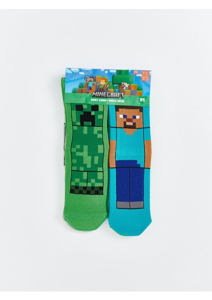 Yeni Sezon Minecraft Baskılı Erkek Çocuk Soket Çorap 5'li fiyatları