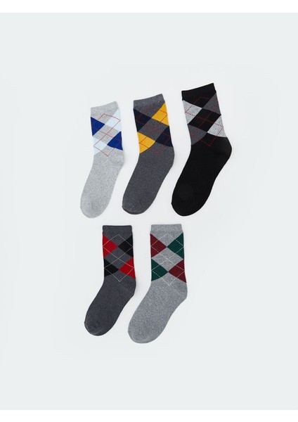Yeni Sezon Desenli Erkek Çocuk Soket Çorap 5'li