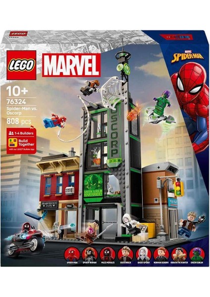 76324 Marvel Örümcek Adam, Oscorpa Karşı 808 Parça +10 Yaş