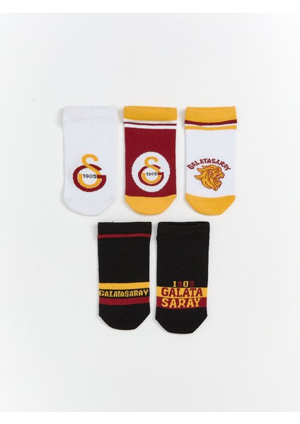 Yeni Sezon Galatasaray Desenli Erkek Çocuk Patik Çorap 5'li