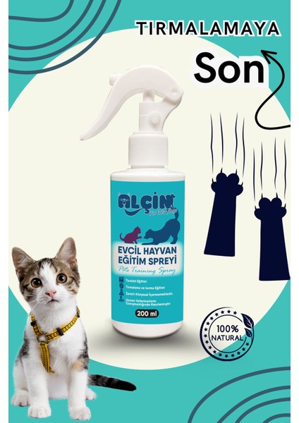 Kedi Eğitim Seti: Sprey, Pedi ve Tırmalama Engelleyici 200 ml